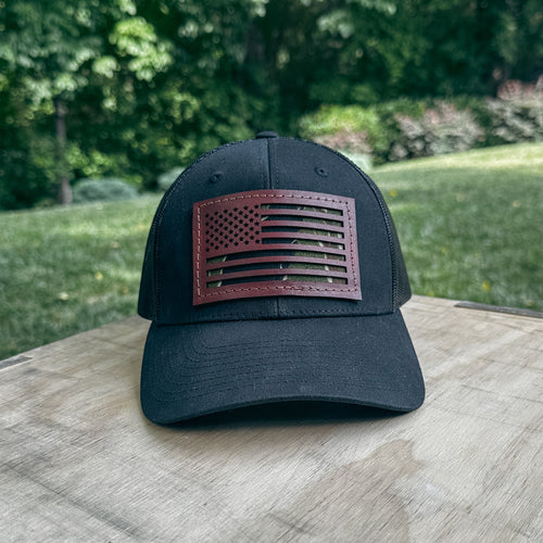 American Flag Hat - Vietnam Tiger Stripe Camo
