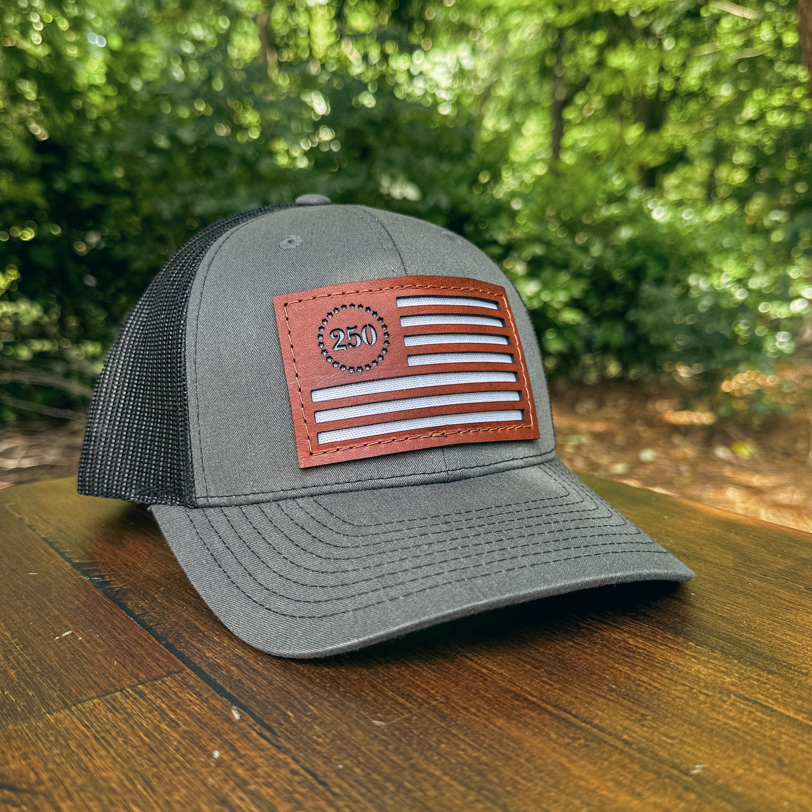 America 250 Custom Leather Patch Trucker Hat – Richardson 112/115
