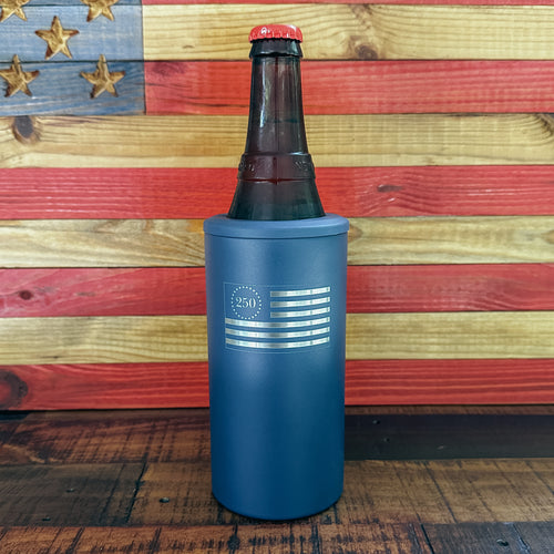 America 250 4-in-1 Laser Engraved Can Cooler – Double Wall Insulated