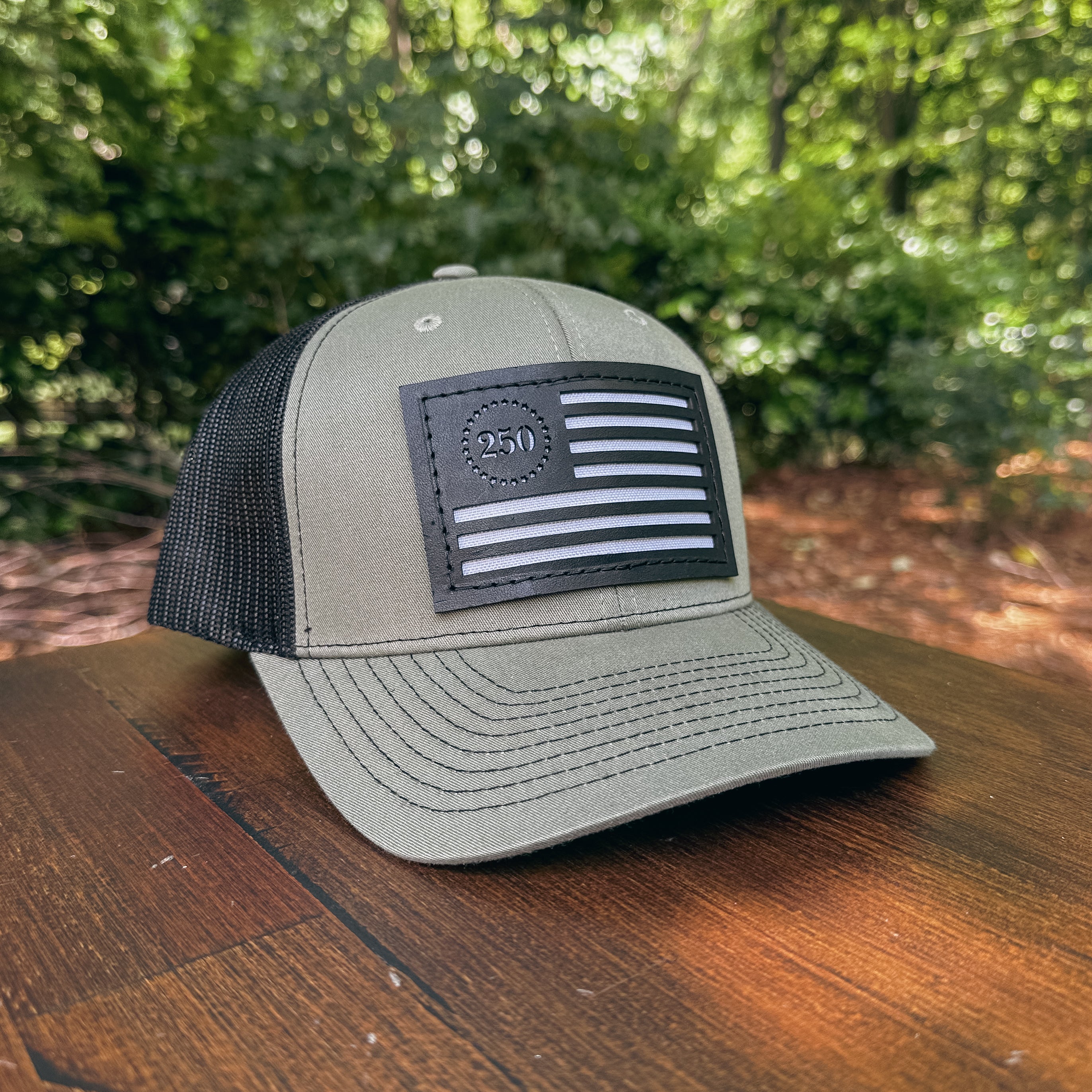 America 250 Custom Leather Patch Trucker Hat – Richardson 112/115