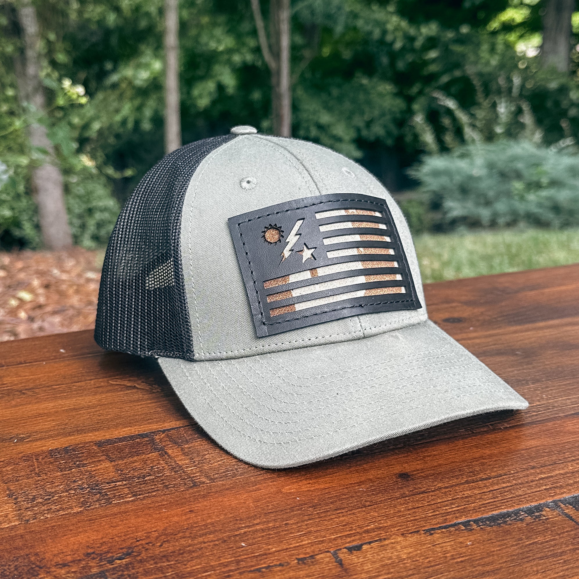 Ranger Flag Custom Leather Patch Trucker Hat – Richardson 112/115