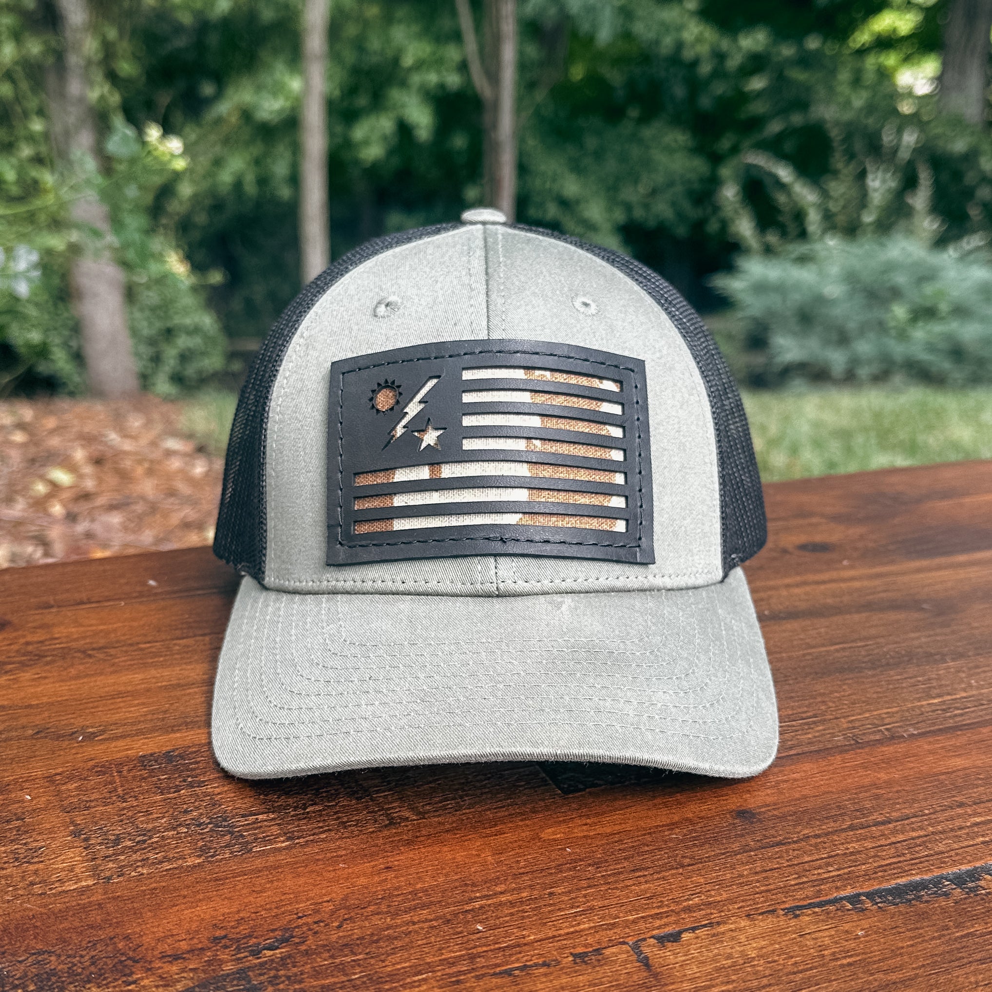 Ranger Flag Custom Leather Patch Trucker Hat – Richardson 112/115